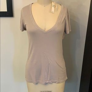 NEW!!Lovestitch deep v neck short sleeve tee